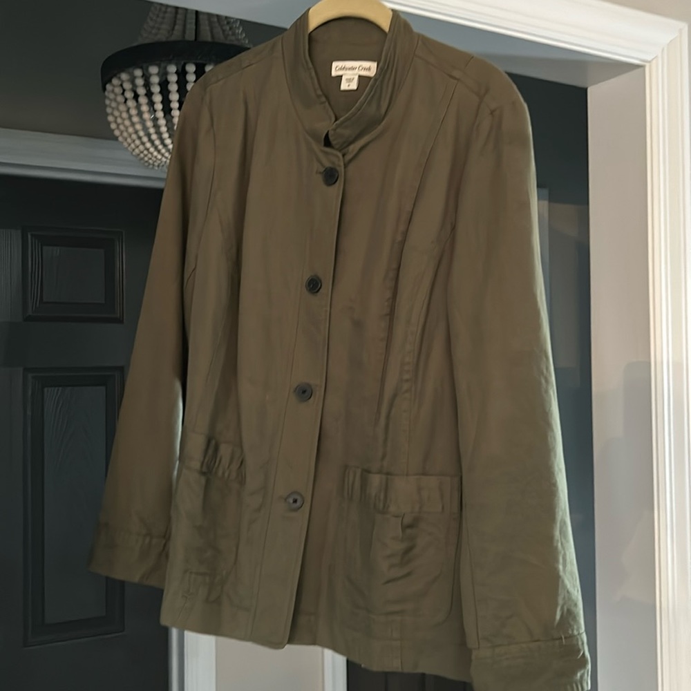 Cold water Creek jacket.  Army green